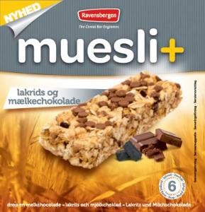 Muesli+ cereal bar - Liquorice & Milk chocolate